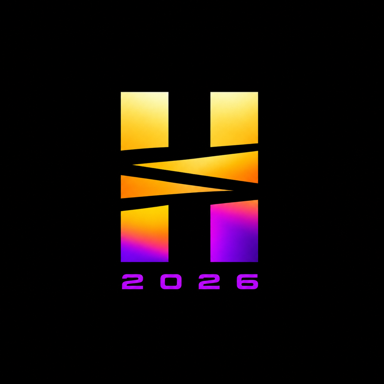 HYPE 2026 Matinee logo — colorful neon event branding